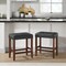 Alaterre Furniture Madison Backless Counter Height Stool True Walnut Finish with Black PU AVMA2170 - alternate 4